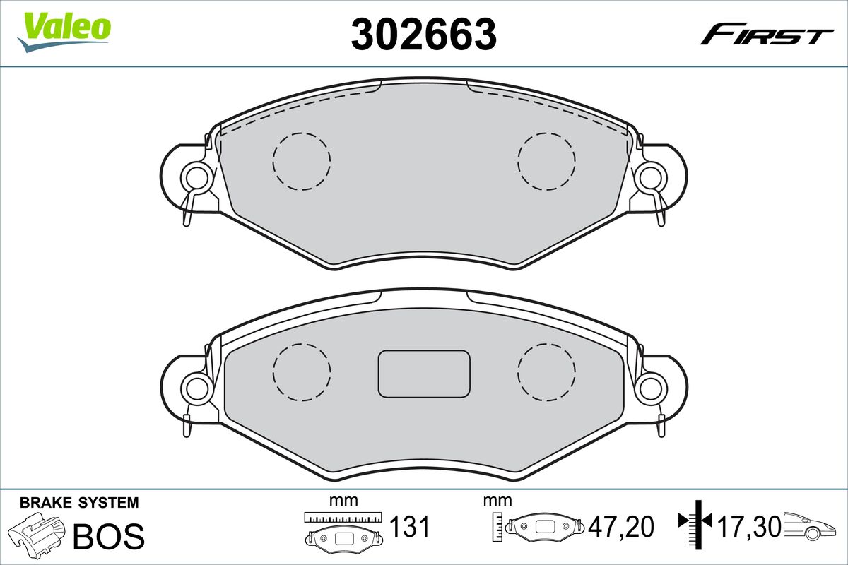 BRAKE PADS FIRST PEUGEOT 206 FR